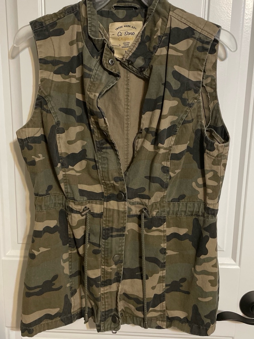Ci Sono camouflage field jacket women’s size large